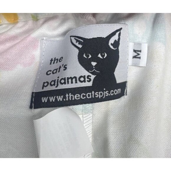 THE CAT'S PAJAMAS Womens Retro Owl Mushroom Rabbit FLANNEL PAJAMA SET Sz M NEW - Picture 13 of 16